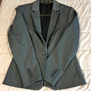 EXPRESS STRETCH Womens Gray Single Breasted Blazer gray | size 6